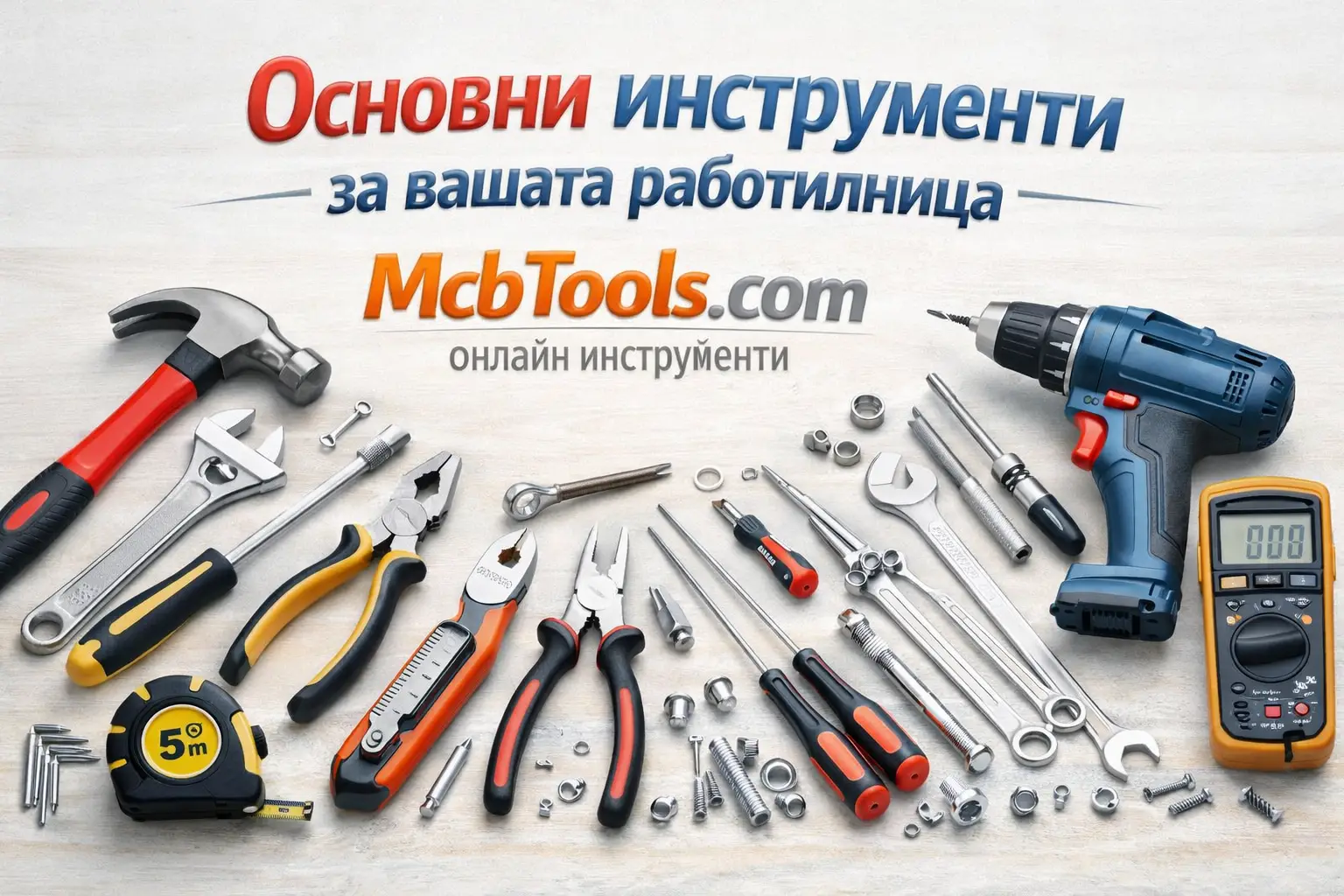 Основни инструменти за вашата работилница | mcbtools.com